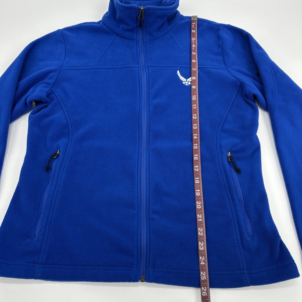 United States Air Force Jacket Women's L Blue Columbia Full Zip Fleece Military‎ - Picture 7 of 10